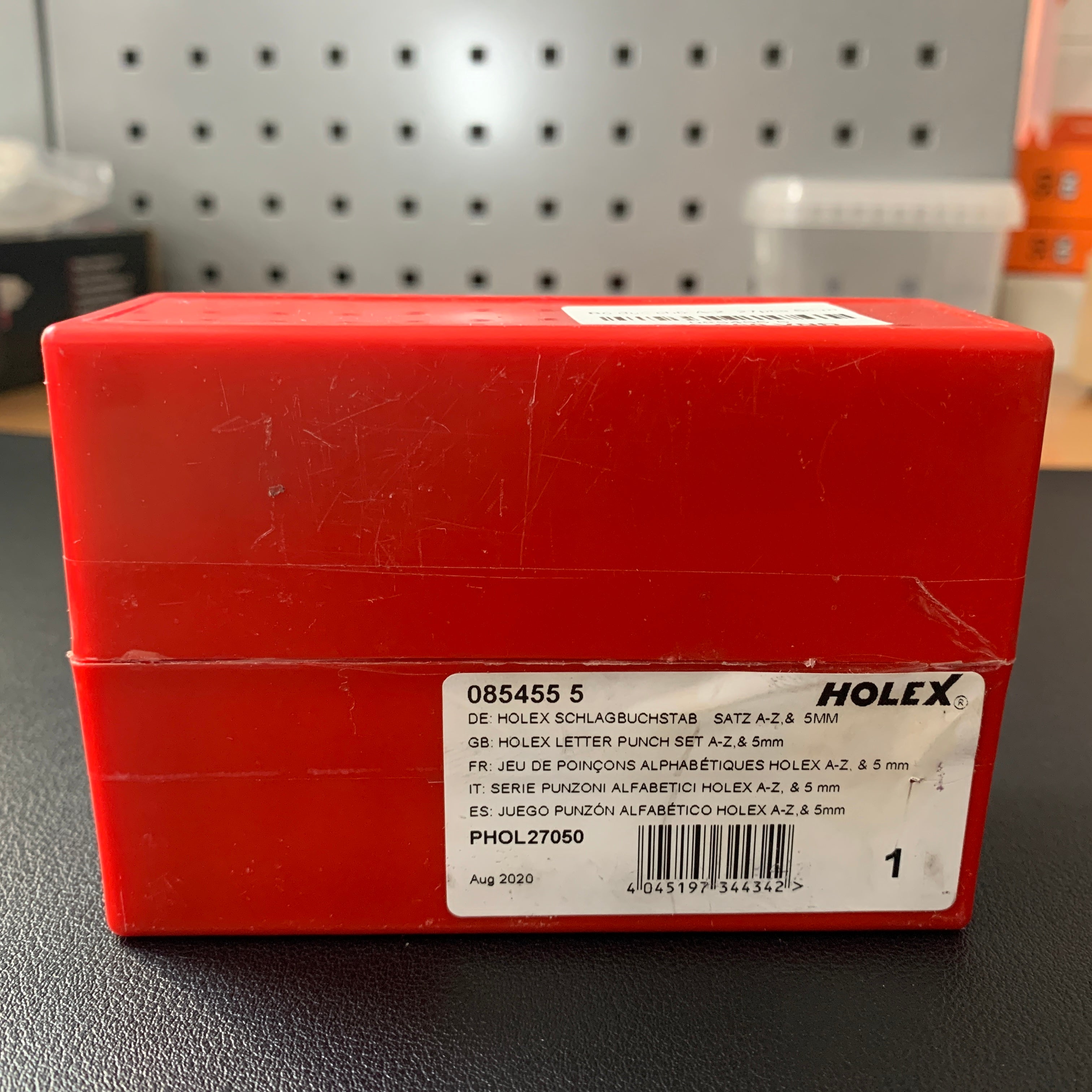 BỘ ĐÓNG CHỮ 27 CHI TIẾT HOLEX 085455 SIZE CHỮ 5MM BỘ ĐÓNG CHỮ 27 CHI TIẾT HOLEX 085455 SIZE CHỮ 5MM